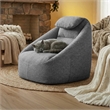 Olliix Main Street Ergonomic Cloud Couch Polyester in Charcoal