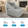 Olliix Main Street Ergonomic Cloud Couch Polyester in Ash Grey