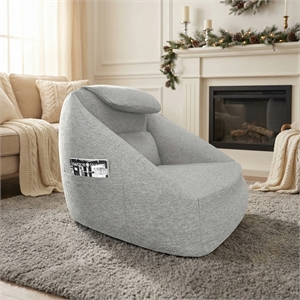 Olliix Main Street Ergonomic Cloud Couch Polyester in Ash Grey