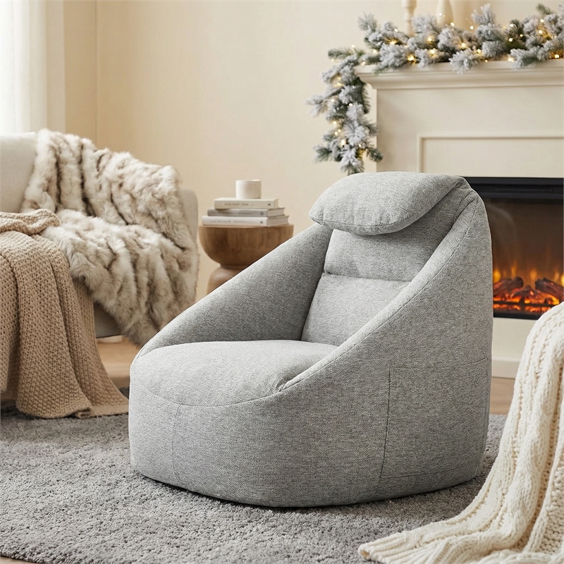 Olliix Main Street Ergonomic Cloud Couch Polyester in Ash Grey