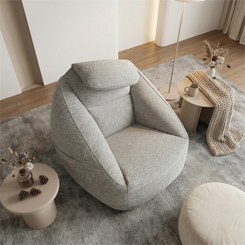 Olliix Main Street Ergonomic Cloud Couch Polyester in Ash Grey