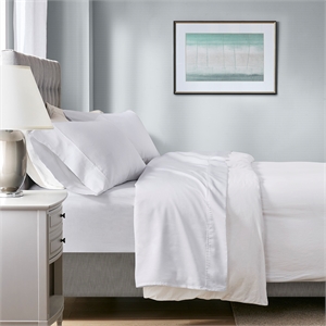Olliix Beautyrest 1000 Thread Count Cal King Sheet Set Cotton in White