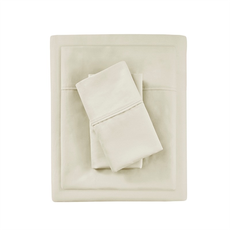 Olliix Beautyrest 1000 Thread Count Cal King Sheet Set Cotton in Ivory