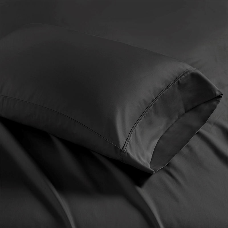 Olliix Madison Park 1500 Thread Count Cal King Sheet Set Cotton in Black