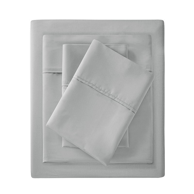 Olliix Madison Park 300 Thread Count Organic Queen Sheet Set in Grey