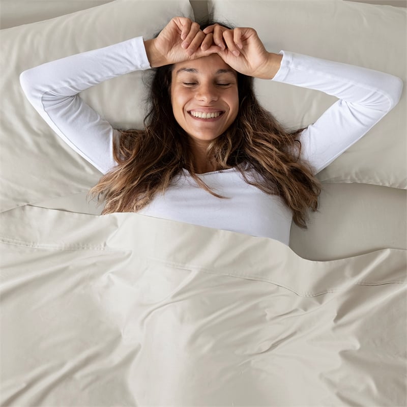 Olliix Madison Park 300 Thread Count Organic Queen Sheet Set in Ivory