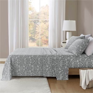 Olliix True North by Sleep Philosophy Cozy Flannel Cal King Sheet Set in Sage
