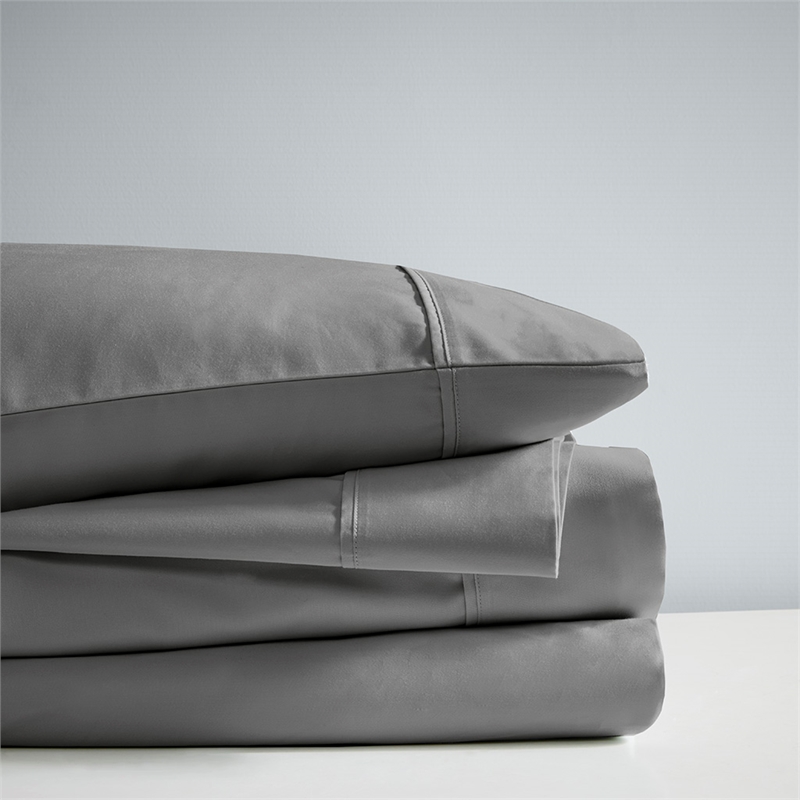 Olliix Beautyrest 1000 Thread Count Cal King Sheet Set Cotton in Charcoal