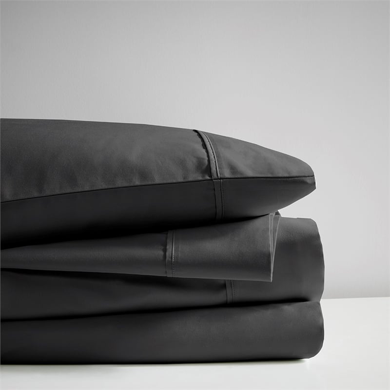 Olliix Beautyrest 600 Thread Count Cal King Sheet Set Cotton in Black