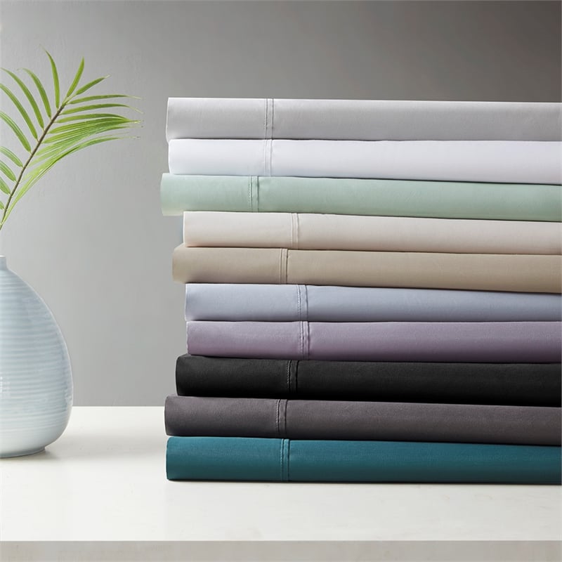 Olliix Beautyrest 600 Thread Count Cal King Sheet Set Cotton in Black