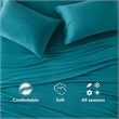 Olliix Intelligent Design Blend Jersey Knit Queen Sheet Set in Teal