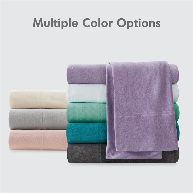 Olliix Intelligent Design Blend Jersey Knit Twin XL Sheet Set in Cream