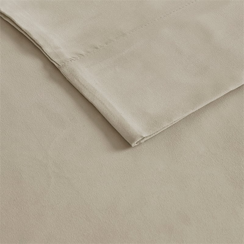 Olliix Madison Park 3M Microcell Cal King Sheet Set Polyester in Khaki