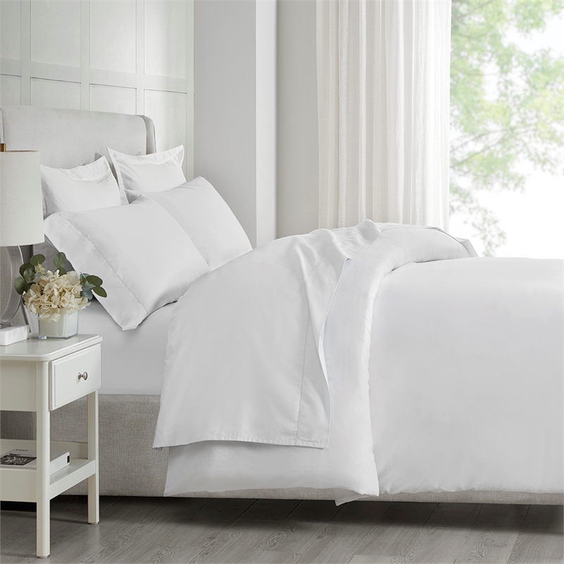 Olliix Madison Park 500 Thread Count Egyptian Queen Sheet Set in White