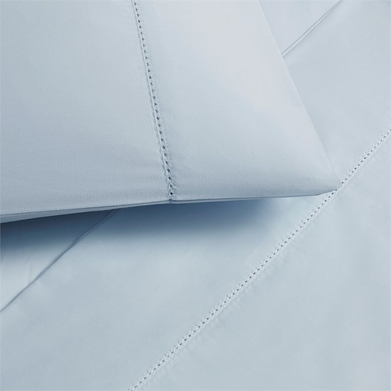 Olliix Madison Park 500 Thread Count Egyptian Queen Sheet Set in Blue