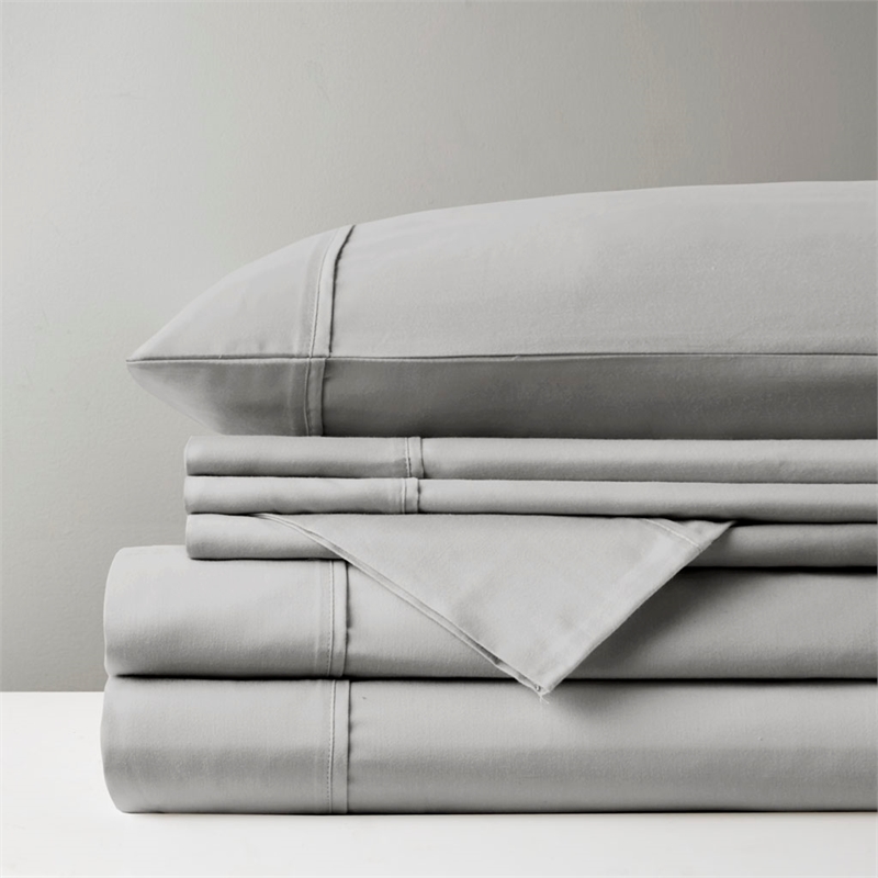 Olliix Madison Park 800 Thread Count Split King Sheet Set Cotton in Grey