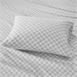Olliix True North by Sleep Philosophy Cozy Flannel Queen Sheet Set in Grey Geo