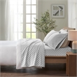 Olliix True North by Sleep Philosophy Cozy Flannel Queen Sheet Set in Grey Geo