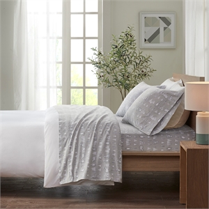 Olliix True North by Sleep Philosophy Cozy Flannel Twin XL Sheet Set in Bear