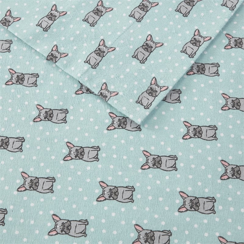 Olliix True North by Sleep Philosophy Cozy Flannel Cal King Sheet Set in Aqua