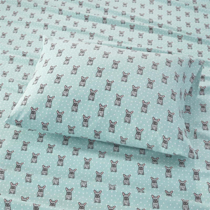 Olliix True North by Sleep Philosophy Cozy Flannel Cal King Sheet Set in Aqua