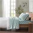 Olliix True North by Sleep Philosophy Cozy Flannel Cal King Sheet Set in Aqua