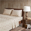 Olliix Woolrich Cotton Flannel Cal King Sheet Set Cotton in Tan Dog