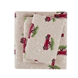 Olliix Woolrich Cotton Flannel Cal King Sheet Set Cotton in Tan Cars