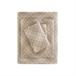 Olliix True North by Sleep Philosophy Cozy Flannel Cal King Sheet Set Tan Plaid