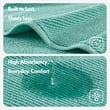 Olliix Madison Park Diagonal Ribbed 4-Piece Bath Towel Cotton in Turquoise