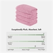 Olliix Madison Park Diagonal Ribbed 4-Piece Bath Towel Cotton in Pink
