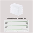 Olliix Madison Park Diagonal Ribbed 4-Piece Bath Towel Cotton in White