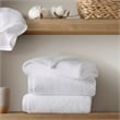 Olliix Madison Park Diagonal Ribbed 4-Piece Bath Towel Cotton in White