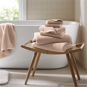 Olliix Madison Park Diagonal Ribbed 6-Piece Bath Towel Cotton in Beige