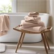Olliix Madison Park Diagonal Ribbed 6-Piece Bath Towel Cotton in Beige