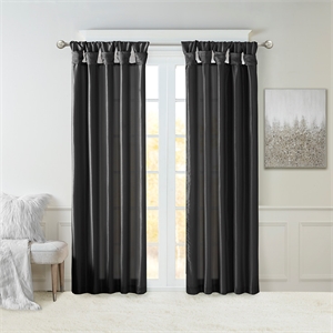 Olliix Madison Park Emilia 50x120&quot Window Panel Polyester in Black
