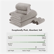Olliix Madison Park Diagonal Ribbed 6-Piece Bath Towel Cotton in Grey
