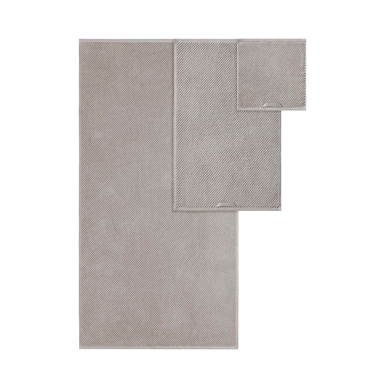 Olliix Madison Park Diagonal Ribbed 6-Piece Bath Towel Cotton in Grey