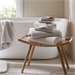 Olliix Madison Park Diagonal Ribbed 6-Piece Bath Towel Cotton in Grey
