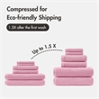 Olliix Madison Park Diagonal Ribbed 6-Piece Bath Towel Cotton in Pink