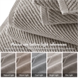Olliix Madison Park Diagonal Ribbed 6-Piece Bath Towel Cotton in Grey