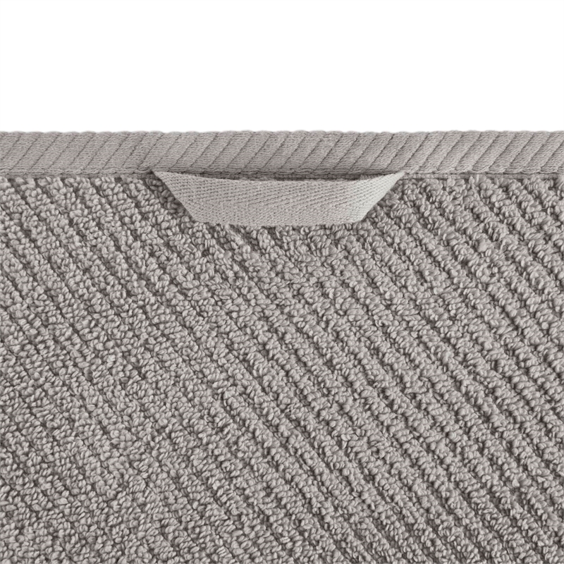 Olliix Madison Park Diagonal Ribbed 6-Piece Bath Towel Cotton in Grey
