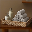 Olliix Madison Park Diagonal Ribbed 6-Piece Bath Towel Cotton in Grey