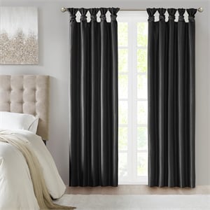 Olliix Madison Park Emilia 50x84&quot Blackout Window Panel Polyester in Black