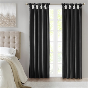 Olliix Madison Park Emilia 50x95&quot Blackout Window Panel Polyester in Black