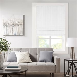 Olliix Madison Park Galen 29x64&quot Roman Shade Polyester in White