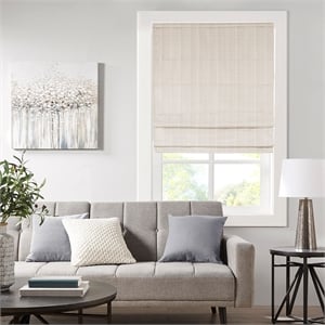 Olliix Madison Park Galen 29x64&quot Roman Shade Polyester in Ivory