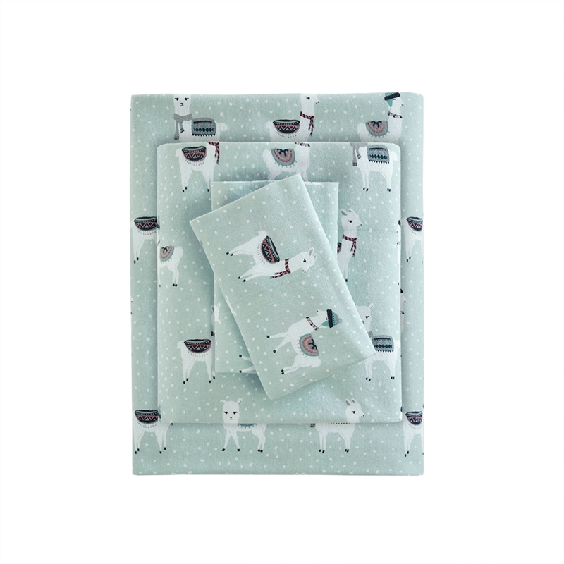 Olliix True North by Sleep Philosophy Cozy Flannel Queen Sheet Set in Seafoam