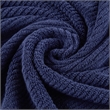 Olliix Madison Park Diagonal Ribbed 6-Piece Bath Towel Cotton in Navy
