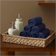 Olliix Madison Park Diagonal Ribbed 6-Piece Bath Towel Cotton in Navy
